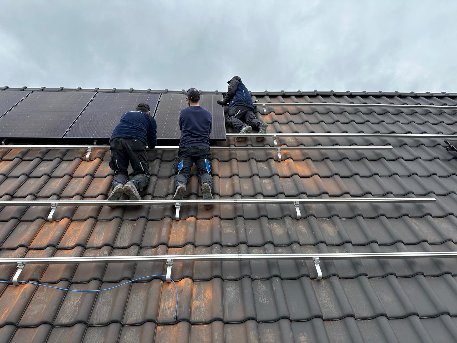Installationsdetail einer PV-Anlage