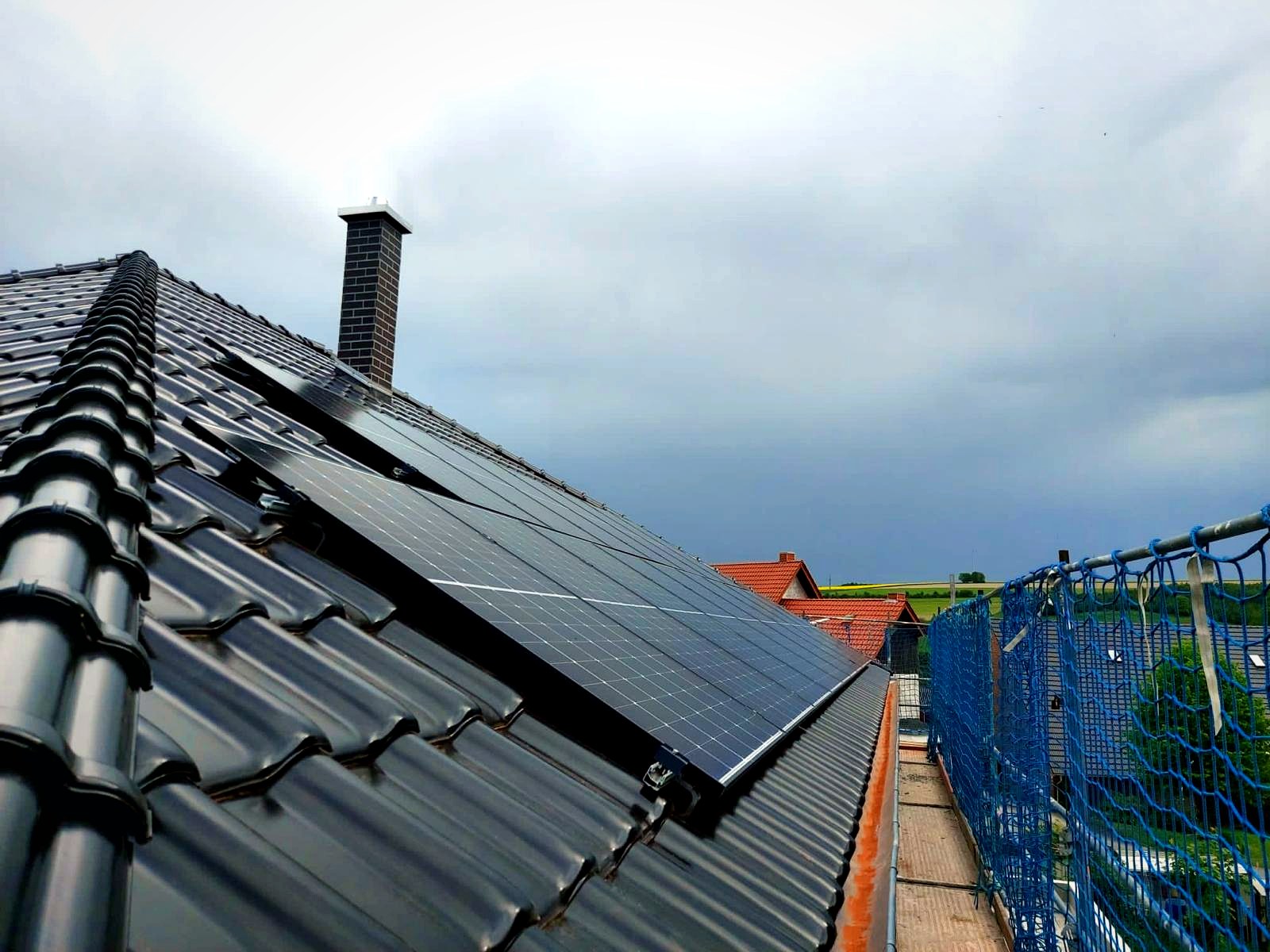 Detailansicht der PV-Anlage in Büren