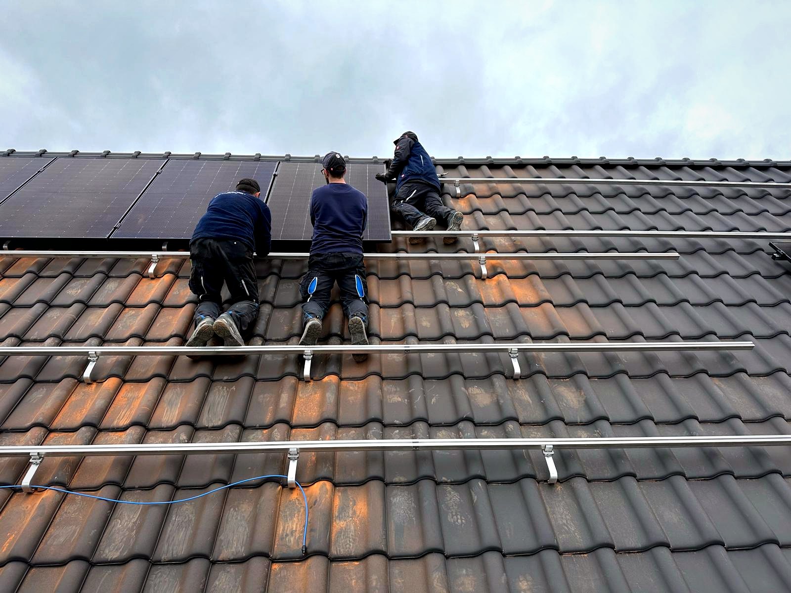 Installationsdetail einer PV-Anlage