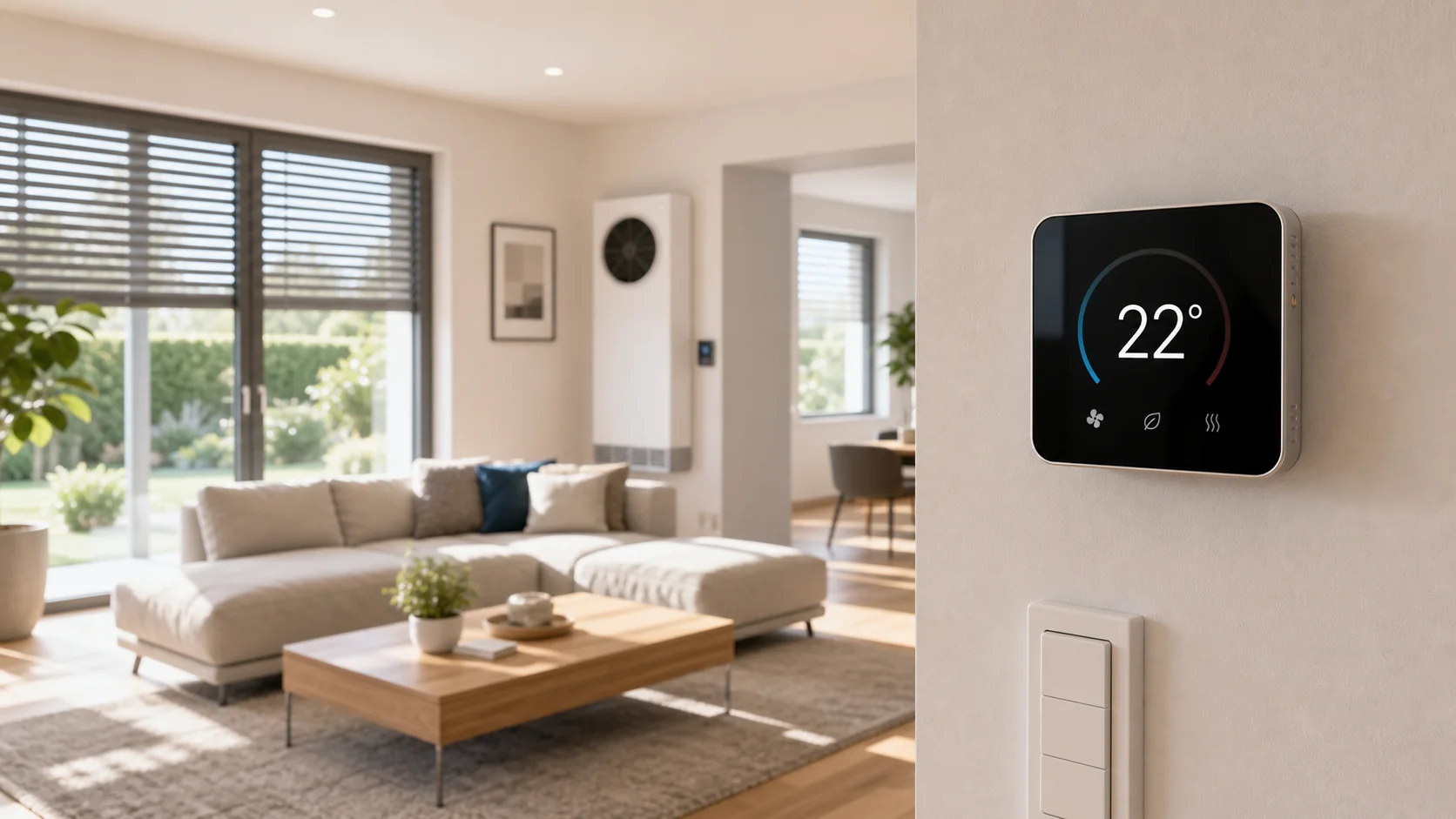 Smart Home Thermostat fuer Heizung und Klima